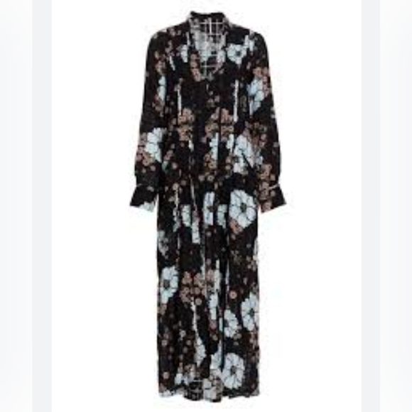 FREE PEOPLE Free People Back At It Maxi Dress in Black Combo S NWT - Picture 7 of 7